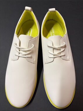 PONTO Cream Leather Sneakers Minimalist Comfort Shoes Mens Size 12 EU 45
